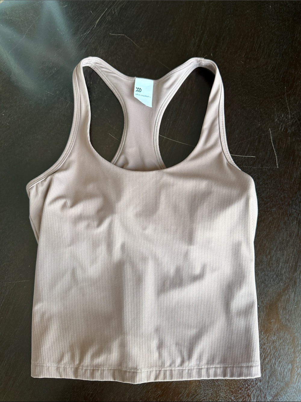 all in motion Blush Ribbed Racerback Tank - Picture 3 of 6